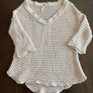 🍑 Peach Free People Easy V Pullover 🍑